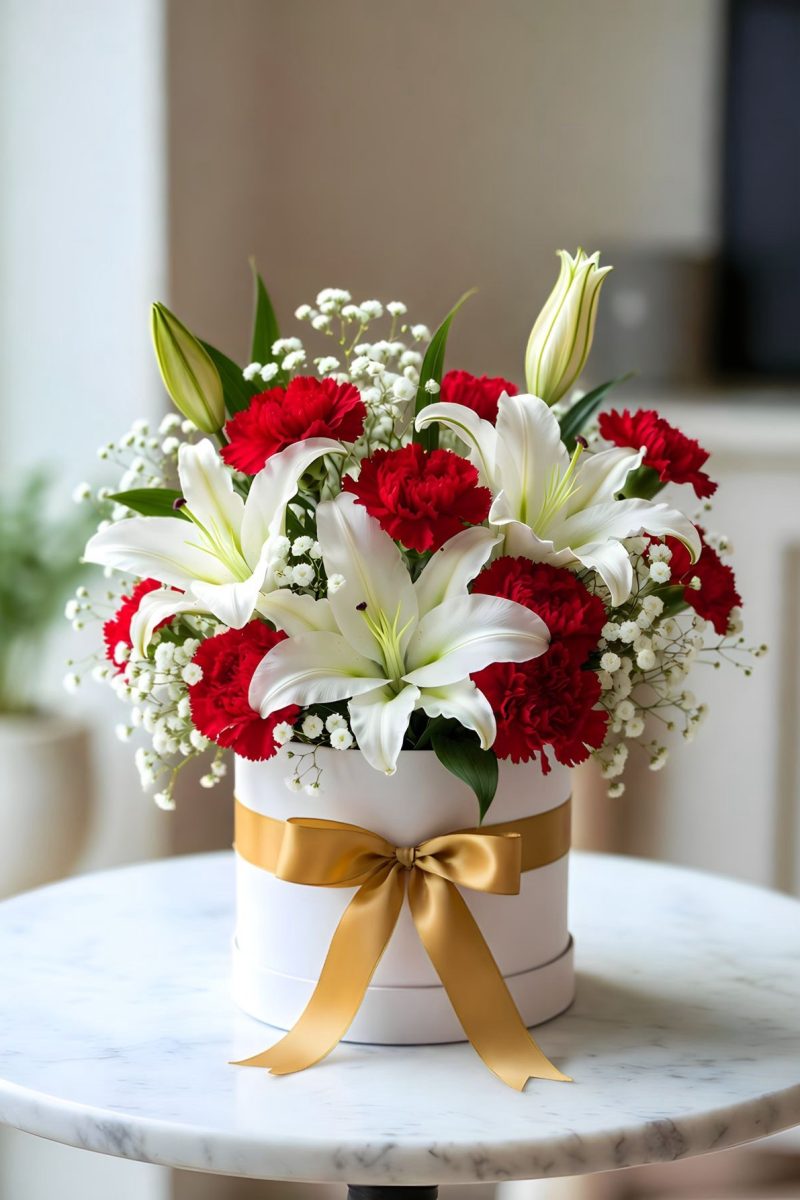 Crimson & Pearl Blossom Box